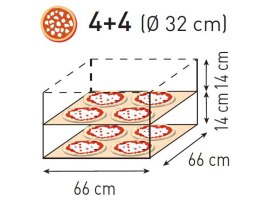 Piec do pizzy podwójny Basic 44 8 pizz 9400W - Hendi 226698