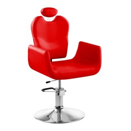 Wygodny fotel fryzjerski barberski obrotowy LIVORNO Physa czerwony
