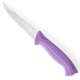 Nóż kuchenny z ząbkowanym ostrzem HACCP dla alergików 205mm - fioletowy - HENDI 842171