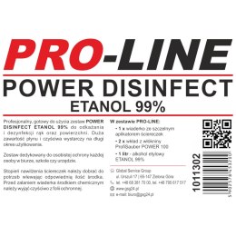 POWER DISINFECT ETANOL 99% zestaw do dezynfekcji rąk i powierzchni PRO-LINE