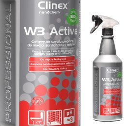 Środek płyn do mycia sanitariatów i łazienek na bazie kwasu cytrynowego CLINEX W3 Active BIO 1L