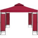 Pawilon ogrodowy altana namiot składany 3 x 3 x 2.6 m czerwone wino