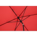 Parasol ogrodowy prostokątny uchylny z korbką 200 x 300 cm czerwony