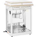Maszyna automat urządzenie do prażenia popcornu retro TEFLON 1600 W 5-6 kg/h - biało-złota