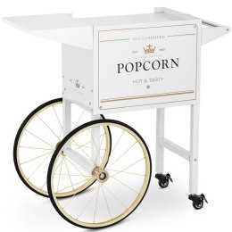 Wózek podstawa do maszyny do popcornu z szafką retro 51 x 37 cm - biało-złoty