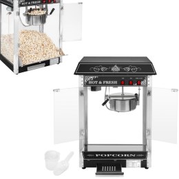Profesjonalna wydajna maszyna do popcornu nastawna 230V 1.6kW czarna