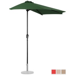 Pół parasol przyścienny na balkon taras półokrągły 270 x 135 cm zielony