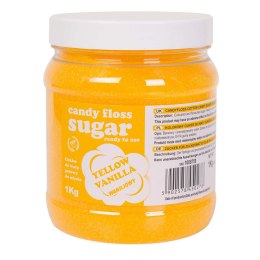 Kolorowy cukier do waty cukrowej żółty o smaku waniliowym 1kg
