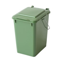 Kosz pojemnik do segregacji sortowania śmieci i odpadków - zielony 10L