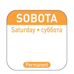 Naklejki food safety na pojemniki wielokrotnego użytku Sobota PL RU EN 1000 szt. Hendi 850121