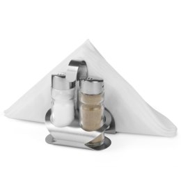 Zestaw do przypraw z serwetnikiem ze stali nierdzewnej sól i pieprz - Hendi 465318
