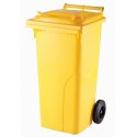 Pojemnik kubeł na odpady i śmieci ATESTY Europlast Austria - żółty 120L
