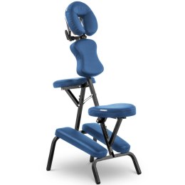 Krzesło do masażu tatuażu przenośne składane Montpellier Blue do 130 kg niebieskie