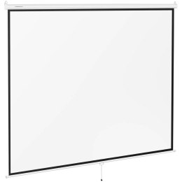 Ekran do projektora półautomatyczny ścienny sufitowy matowy biały 150'' 312.8x239 cm 4:3