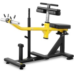 Maszyna urządzenie do treningu mięśni łydek łydkownica 135 kg czarno-żółta