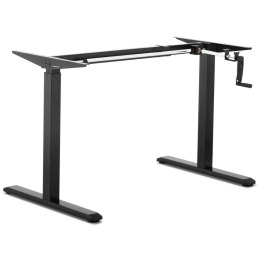 Stelaż rama biurka z ręczną regulacją wysokości 73-124 cm do 70 kg CZARNY