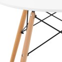 Stolik stół skandynawski do salonu biura nowoczesny okrągły śr. 80 cm wys. 74 cm