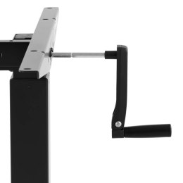 Stelaż rama biurka regulowana ręcznie na korbkę wys. 73-124 cm maks. 70 kg CZARNY