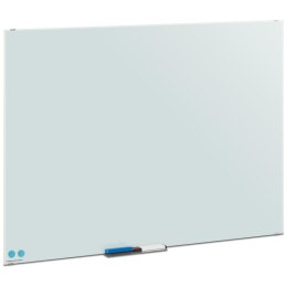 Tablica magnetyczna szklana suchościeralna ścienna biała ZESTAW 90x120 cm