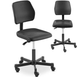Krzesło robocze warsztatowe z oparciem do 120 kg 410-550 mm czarne
