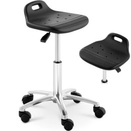 Taboret krzesło robocze warsztatowe CHROM do 120 kg 420-555 mm czarne