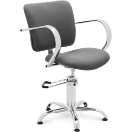 Fotel krzesło fryzjerskie barberskie kosmetyczne London Gray Szare