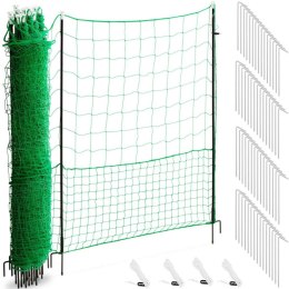Siatka ogrodzenie ochronne hodowlane dla kur drobiu 1,25 x 50 m
