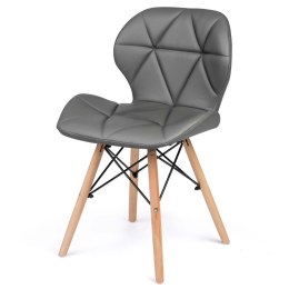 Nowoczesne krzesło skandynawskie Sofotel Sigma - szare