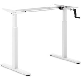 Stelaż rama biurka z ręczną regulacją wysokości 73-124 cm do 70 kg BIAŁY