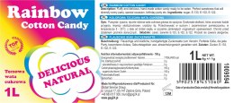 Kolorowa tęczowa wata cukrowa Rainbow Cotton Candy 1L