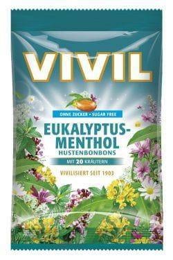 Vivil Eukalyptus-Menthol Cukierki bez Cukru 110 g
