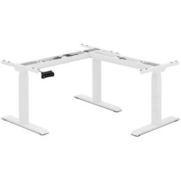 Stelaż rama biurka narożnego z elektryczną regulacją wysokości 58-123 cm - biały