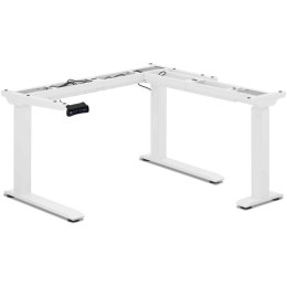 Stelaż rama biurka narożnego z elektryczną regulacją wysokości 60-125 cm - biały