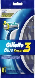Gillette Blue3 Simple Jednorazowa Maszynka do Golenia 8 Szt.