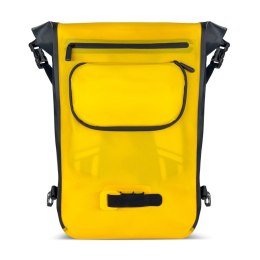Wodoodporny plecak na bagażnik rowerowy torba rowerowa 2w1 23l żółty