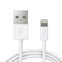 Kabel przewód USB-A - Lightning MFI 1.8m certyfikowany biały