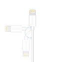 Kabel przewód USB-A - Lightning MFI 1.8m certyfikowany biały