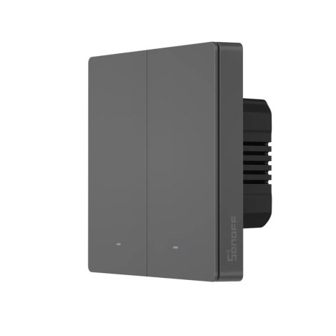 Inteligentny 2-kanałowy przełącznik ścienny WiFi czarny M5-2C-86