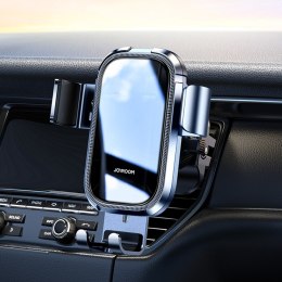 Grawitacyjny uchwyt samochodowy to telefonu smartfona na kratkę wentylacyjną nawiew szary