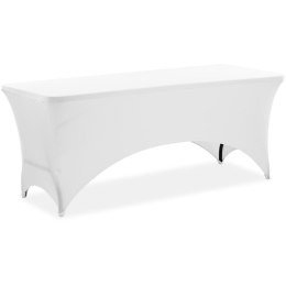 Pokrowiec elastyczny uniwersalny na stół prostokątny 180 x 74 cm biały