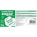 Kolorowy cukier do waty cukrowej zielony o smaku naturalnym 5kg