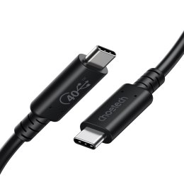 Kabel USB-C USB 4 Gen3 100W 40Gbps 8K 0.8m czarny