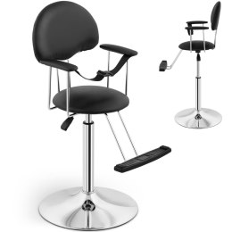 Fotel krzesło fryzjerskie dla dzieci BIRMINGHAM - czarne