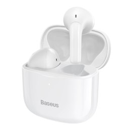 Bezprzewodowe słuchawki Bluetooth 5.0 TWS douszne wodoodporne IP64 E3 biały
