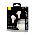 Bezprzewodowe słuchawki dokanałowe Storm 1 Bluetooth 5.2 TWS z ANC/ENC biały