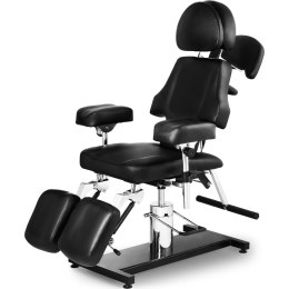 Fotel do tatuażu krzesło kosmetyczne regulowane DALLAS - czarne