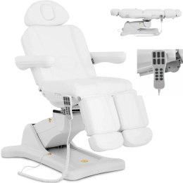 Fotel kosmetyczny podologiczny do tatuażu manicure spa elektryczny EQUITOS - biały