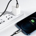 Kabel do szybkiego ładowania USB-C Iphone Lightning 20W z wyświetlaczem miernikiem mocy 2m czarny