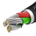 Kabel przewód 3w1 USB USB-C Iphone Lightning microUSB 3.5 A 1.5 m czarny