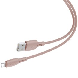 Kabel przewód USB Iphone Lightning 2.4A 1.2m różowy